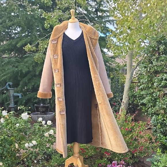 Angelina Jackets & Blazers - Angelina Beige Teddy Maxi Coat